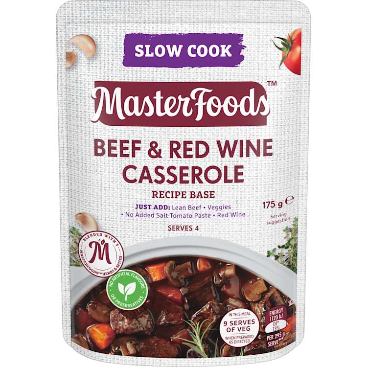 MasterFoods Slow Cooker Beef & Red Wine Casserole