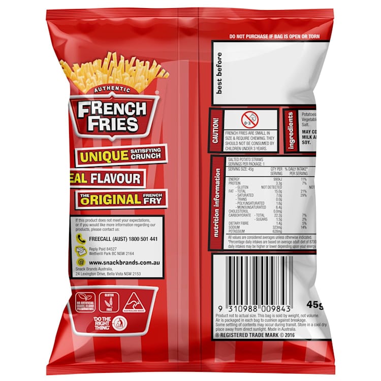 French Fries Single Pack Original