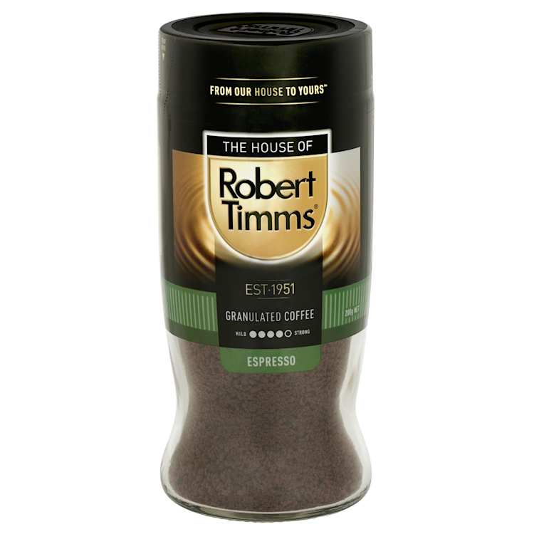 Robert Timms Instant Granulated Coffee Espresso Extra Dark