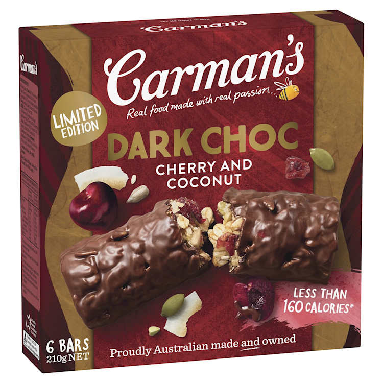 Carman's Dark Choc Cherry Coconut Bar
