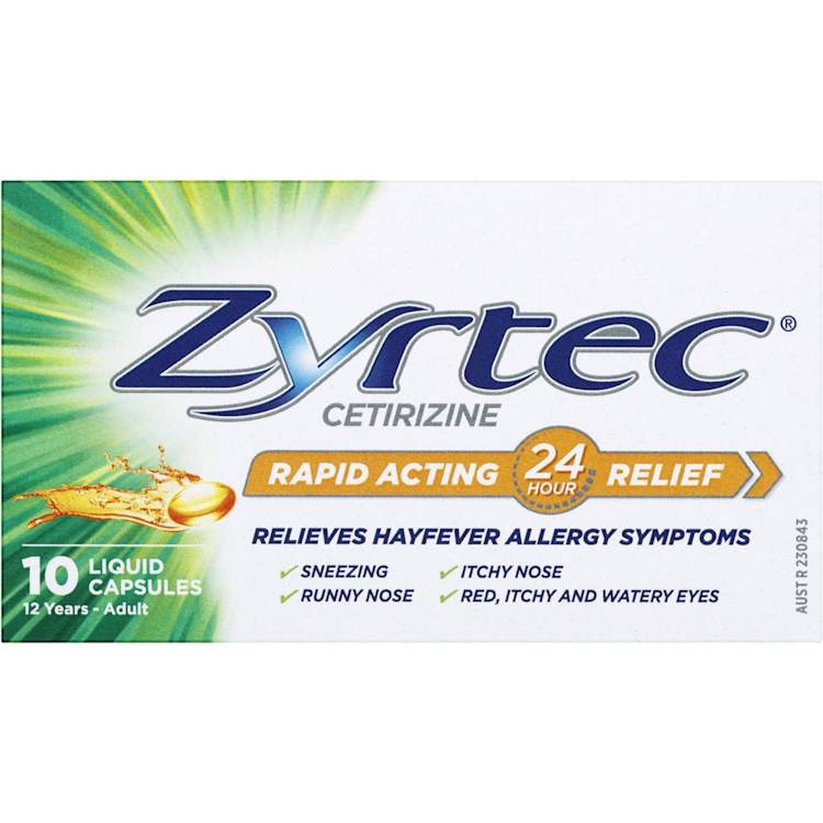 Zyrtec Hay Fever Rapid Acting Liquid Capsules