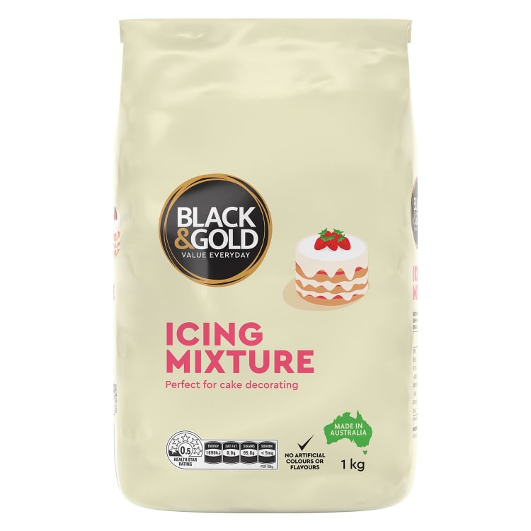 Black & Gold Icing Mixture
