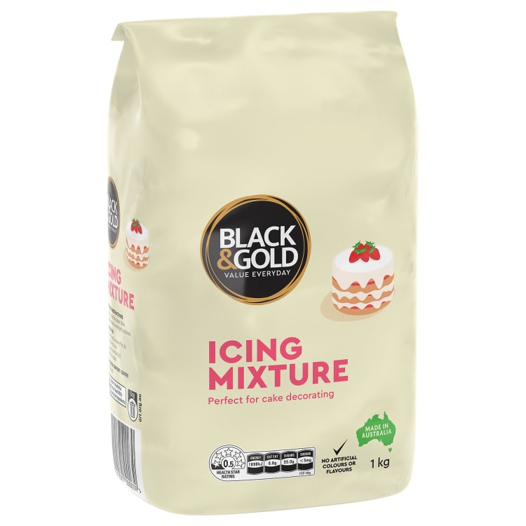 Black & Gold Icing Mixture