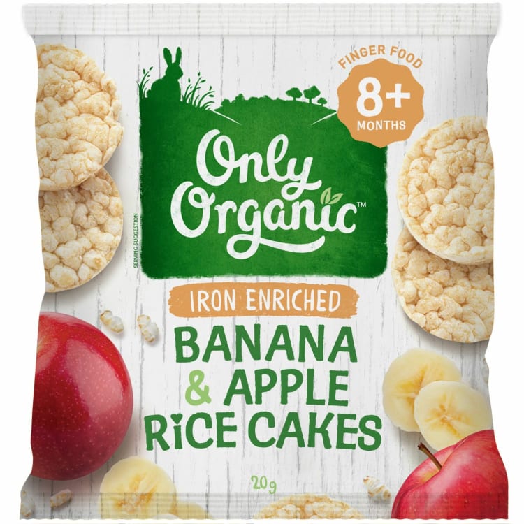 Only Organic Baby Food Banana Apple Rice Cakes IGA Shop Online