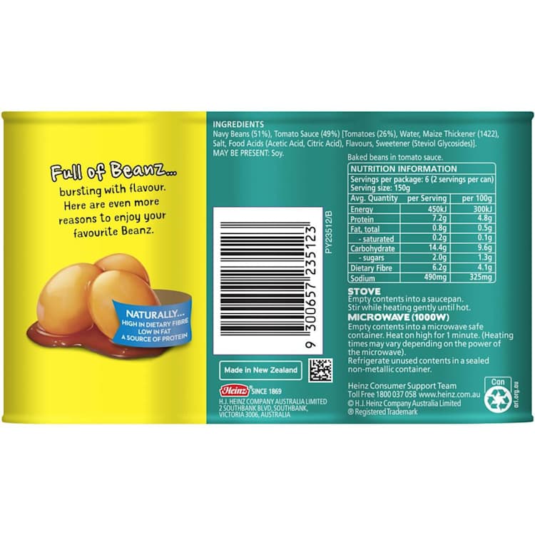 Heinz Baked Beans No Added Sugar