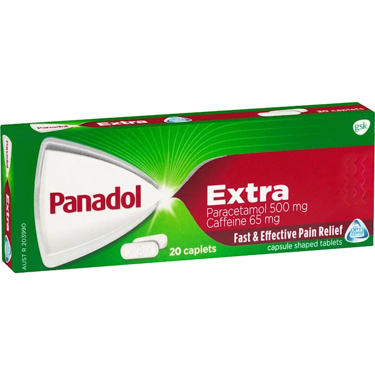 Panadol Extra with Optizorb, Paracetamol Pain Relief Caplets