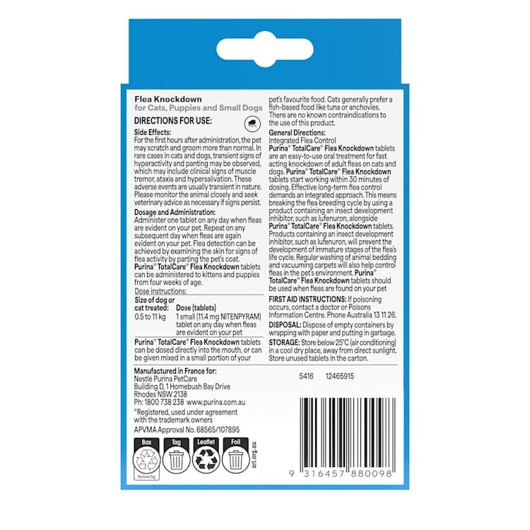 Purina Flea Treatment Total Care Flea Knockdown Cat/Small Dog