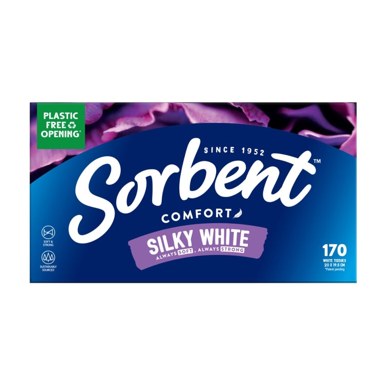 Sorbent Silky White Facial Tissues