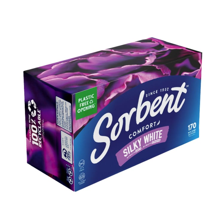 Sorbent Silky White Facial Tissues