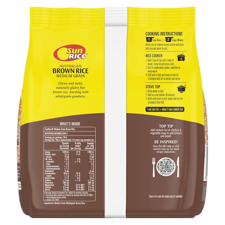 SunRice Australian Medium Grain Brown Rice