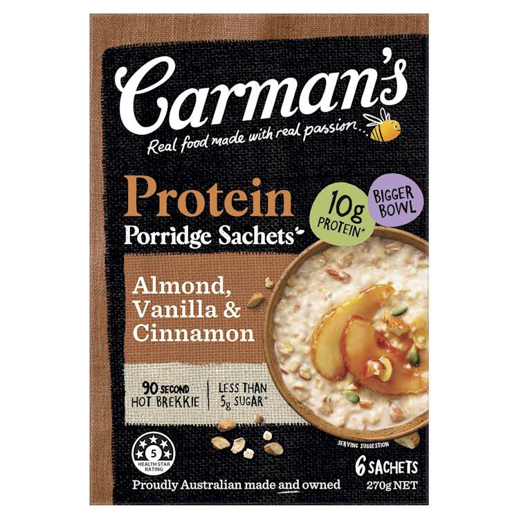 Carman's Protein Rich Porridge Almond Vanilla Cinnamon