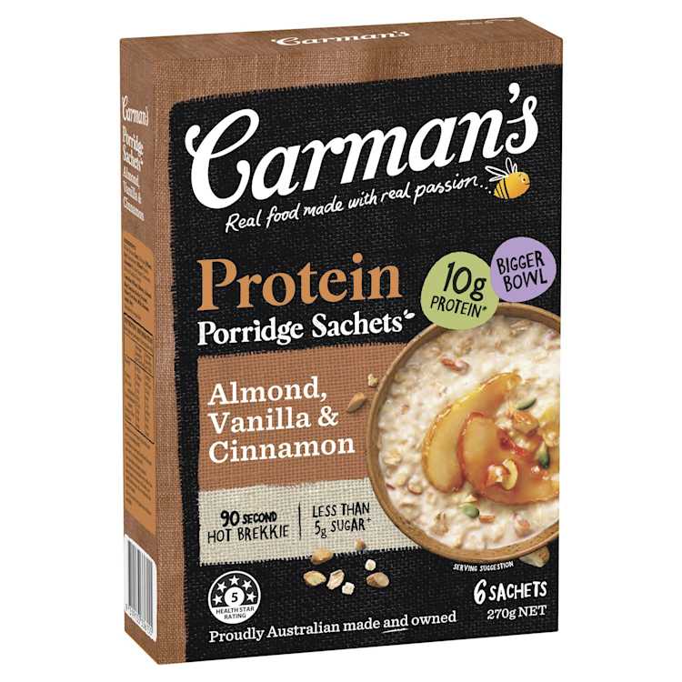 Carman's Protein Rich Porridge Almond Vanilla Cinnamon