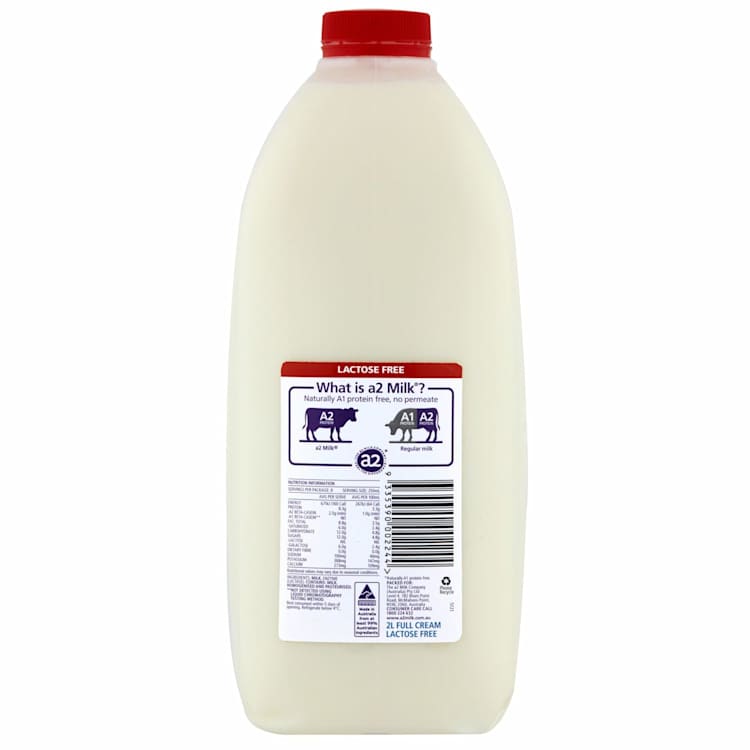 A2 Milk Lactose Free Full Cream Milk