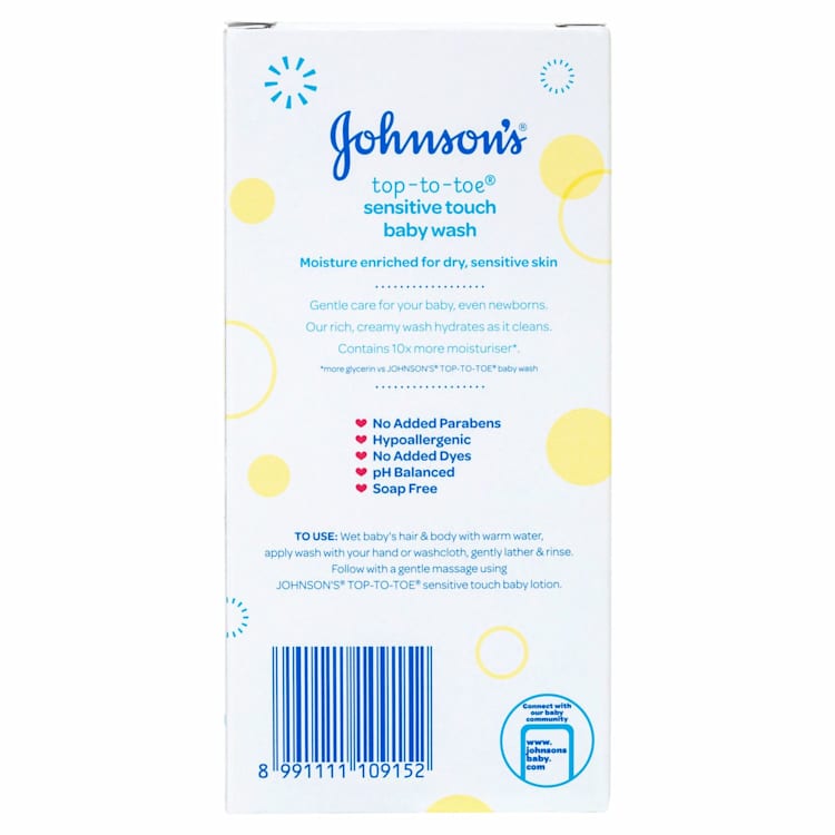 Johnson top to toe 2025 sensitive touch baby lotion