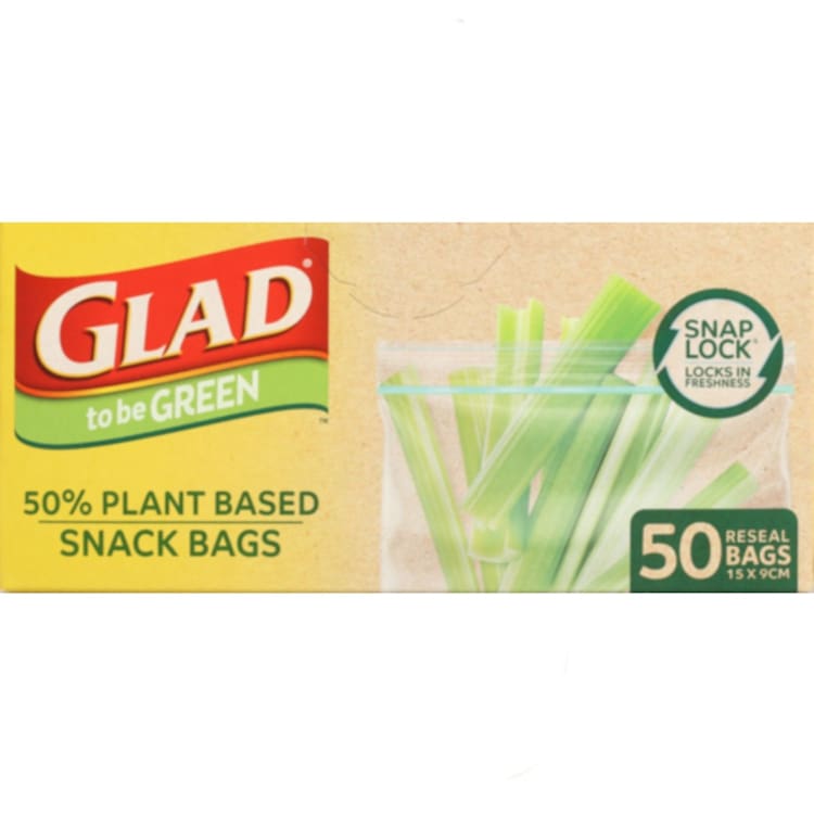 Glad Snack Bag Snap Lock Bio IGA Shop Online