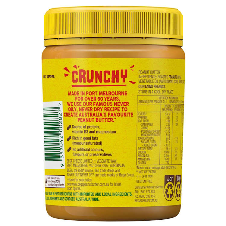 Bega Peanut Butter Crunchy