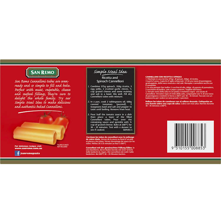 San Remo Instant Cannelloni