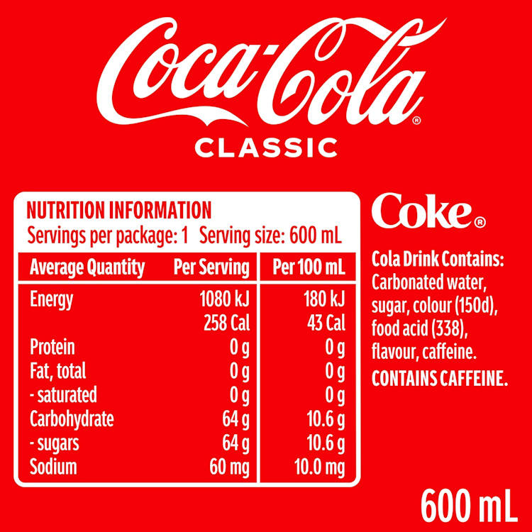 Coca-Cola Classic Soft Drink Bottle