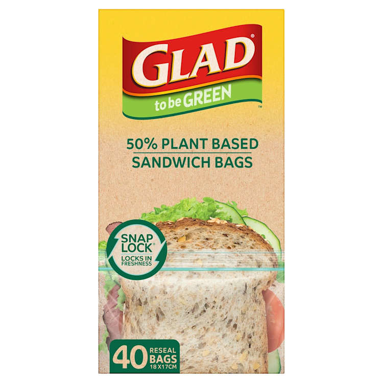 Glad to be Green 50% Plant Based Sandwich Bags