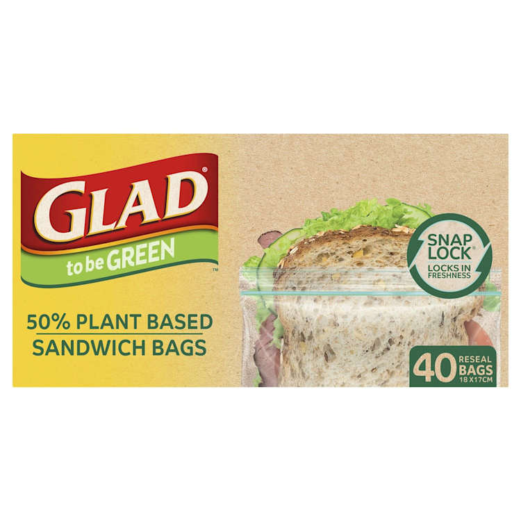 Glad to be Green 50% Plant Based Sandwich Bags