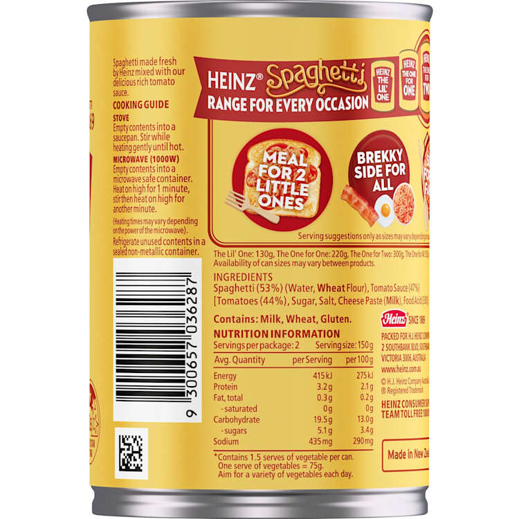 Heinz Spaghetti In Tomato Sauce