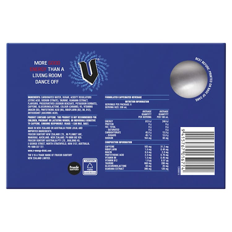 V Energy Drink Blue