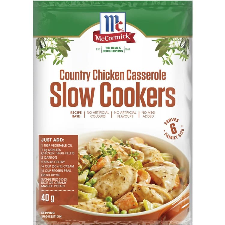 McCormick Slow Cookers Country Chicken Cassarole