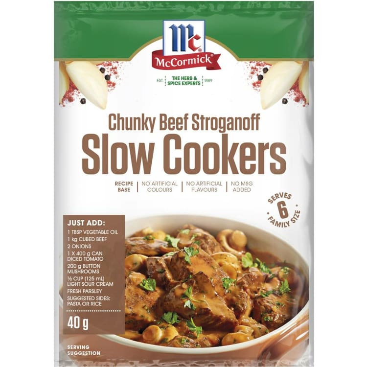 McCormick Slow Cookers Chunky Beef Stroganoff
