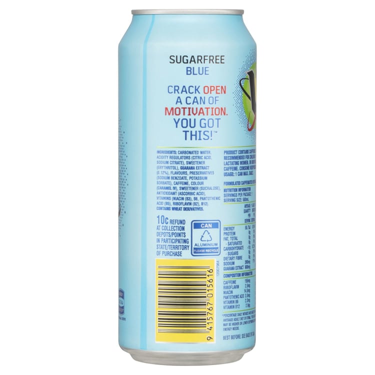 V Blue Sugarfree Energy Drink