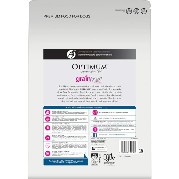 Optimum Grain Free Dry Dog Food With Chicken Vegetables IGA Shop Online