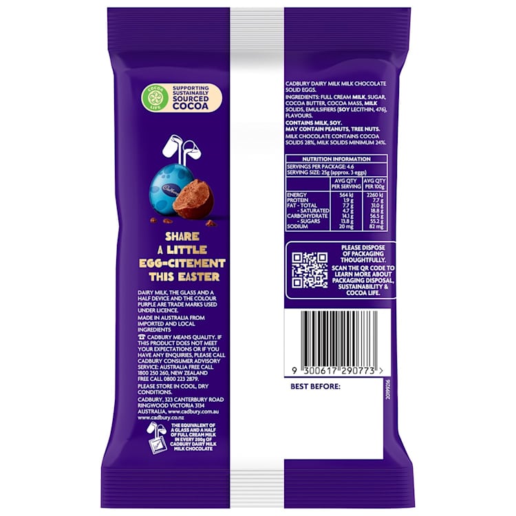 Cadbury Dairy Milk Chocolate Easter Egg Bag