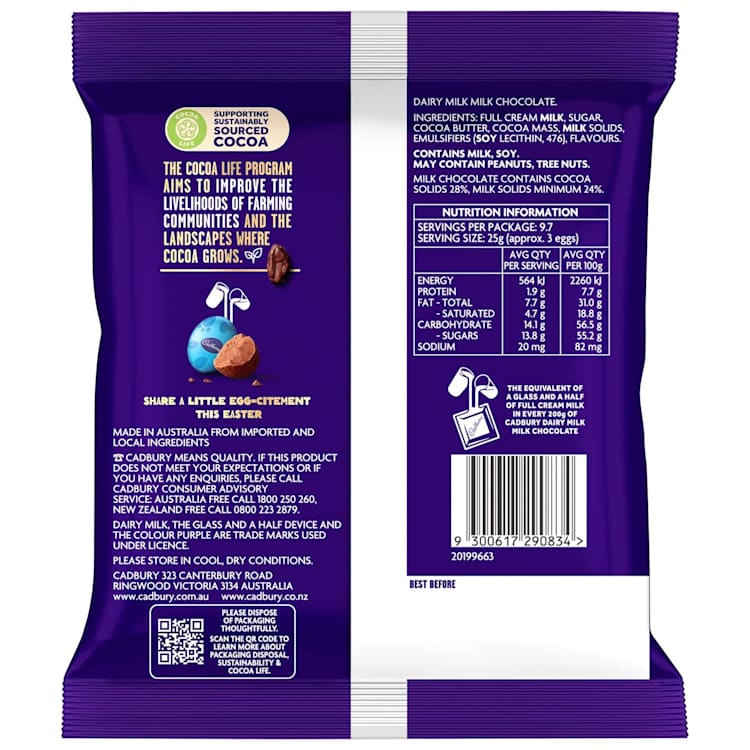 Cadbury Dairy Milk Chocolate Easter Eggs Bag