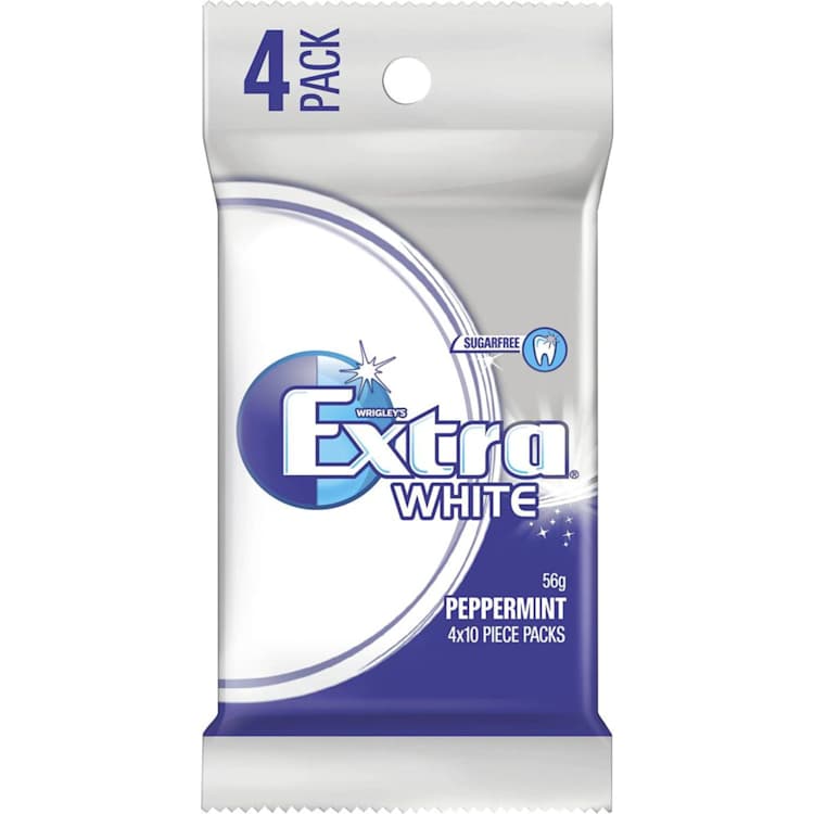 Extra White Peppermint Chewing Gum Sugar Free