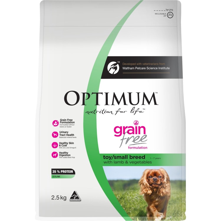 Optimum grain free online dry dog food