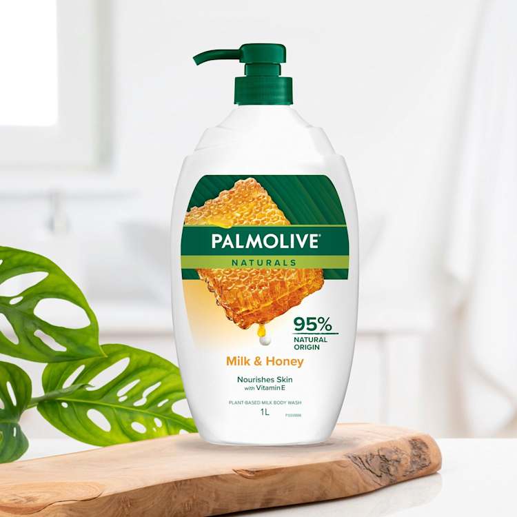 Palmolive Naturals Milk & Honey Body Wash with Moisturising Milk 0% Parabens Recyclable