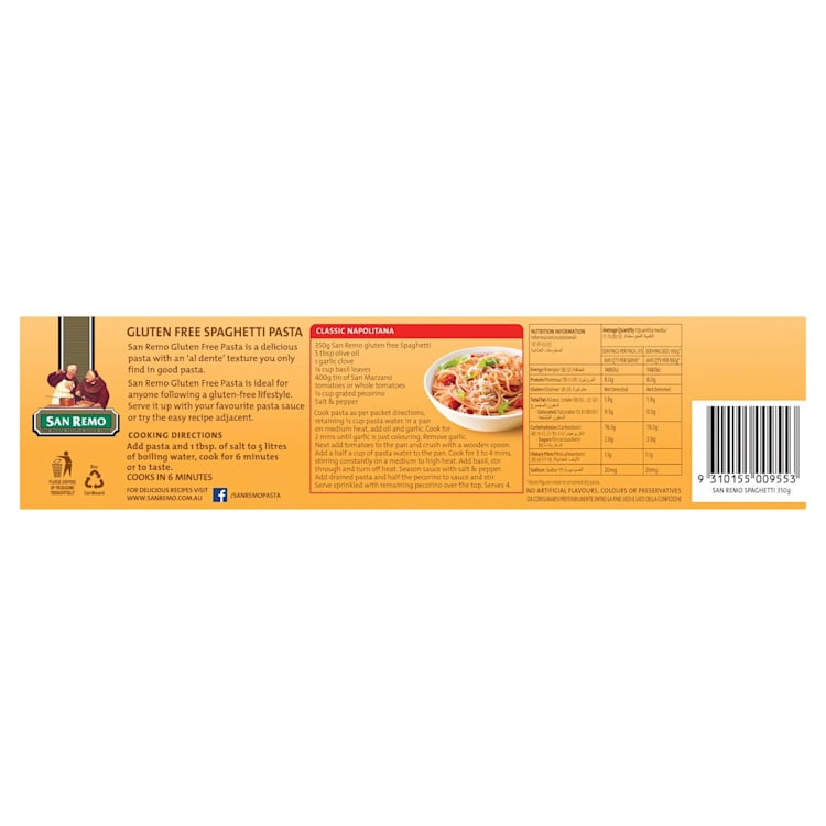 San Remo Gluten Free Original Spaghetti