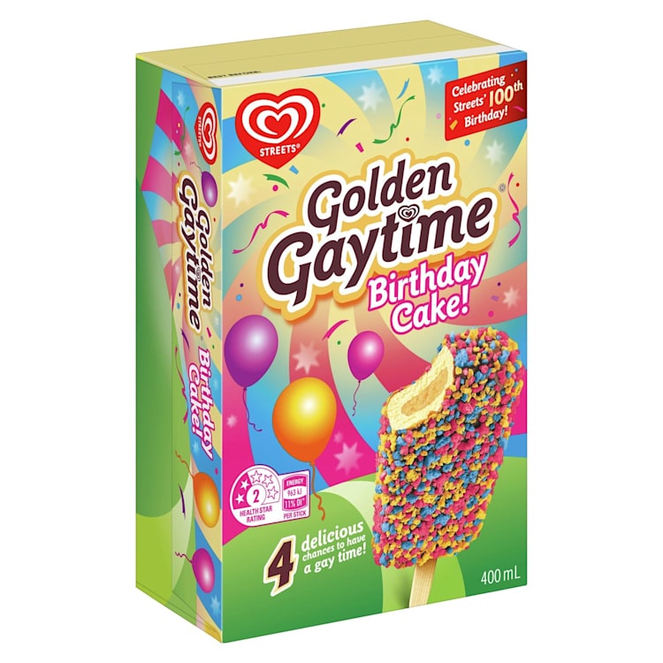 Streets Golden Gaytime Ice Cream Birthday Cake