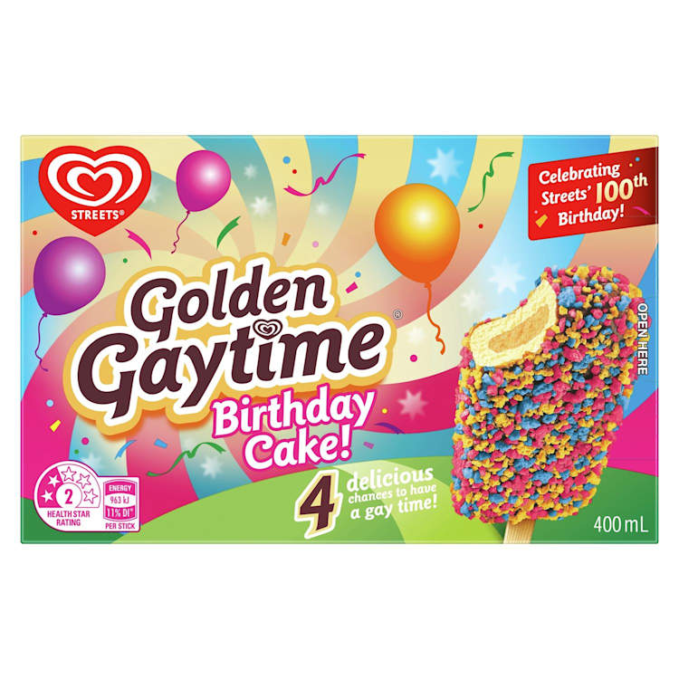 Streets Golden Gaytime Ice Cream Birthday Cake