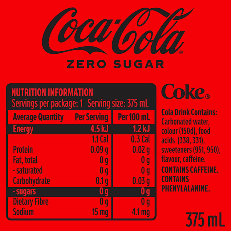 Coca-Cola Zero Sugar Soft Drink Can