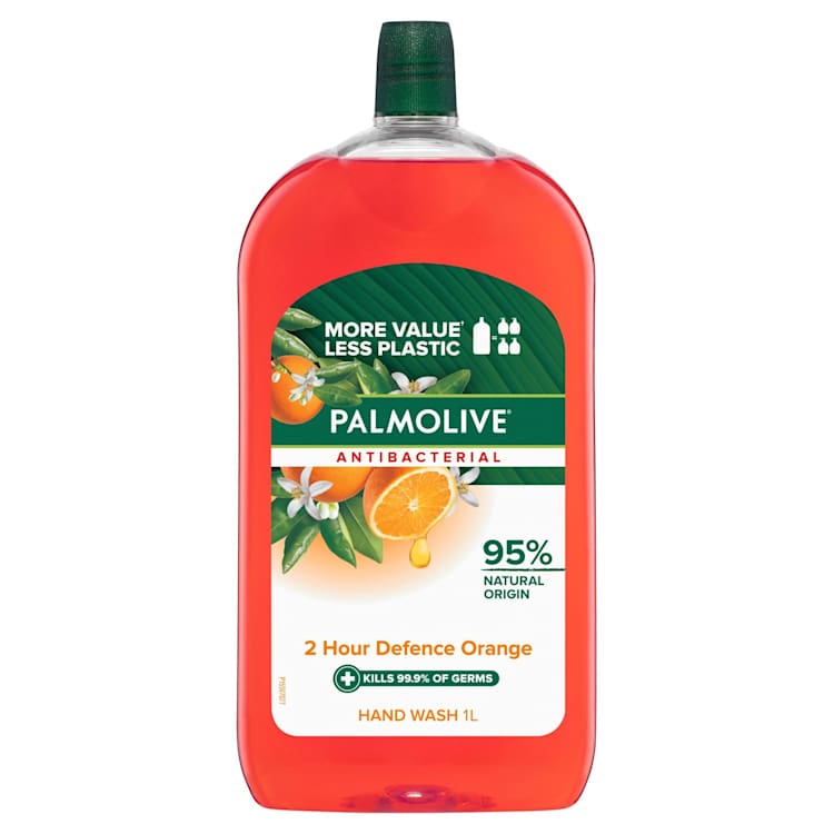Palmolive Antibacterial Liquid Hand Wash Soap Orange 2 Hour Defence Refill & Save