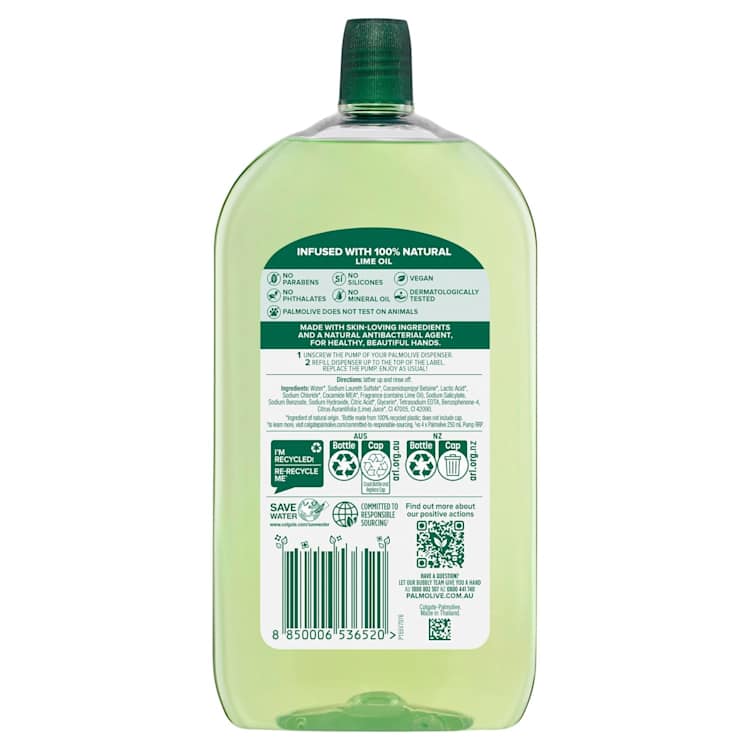 Palmolive Antibacterial Liquid Hand Wash Soap Lime Refill