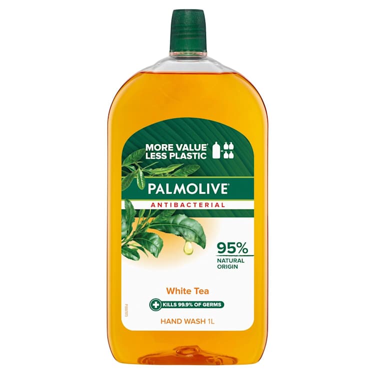 Palmolive Antibacterial Liquid Hand Wash Soap White Tea Refill & Save