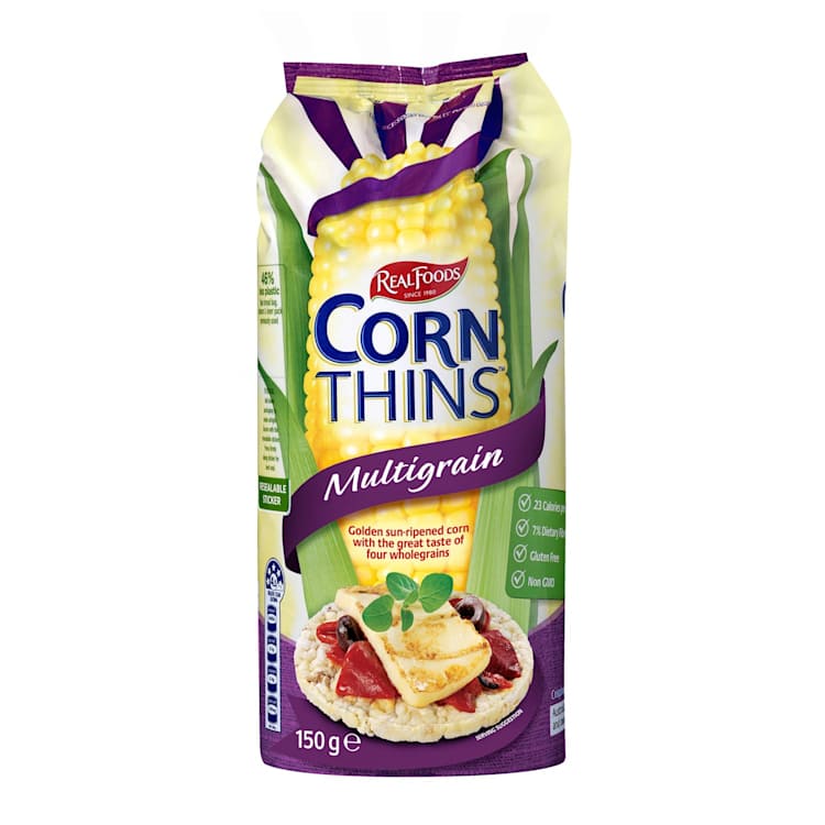 Real Foods Corn Thins Multigrain