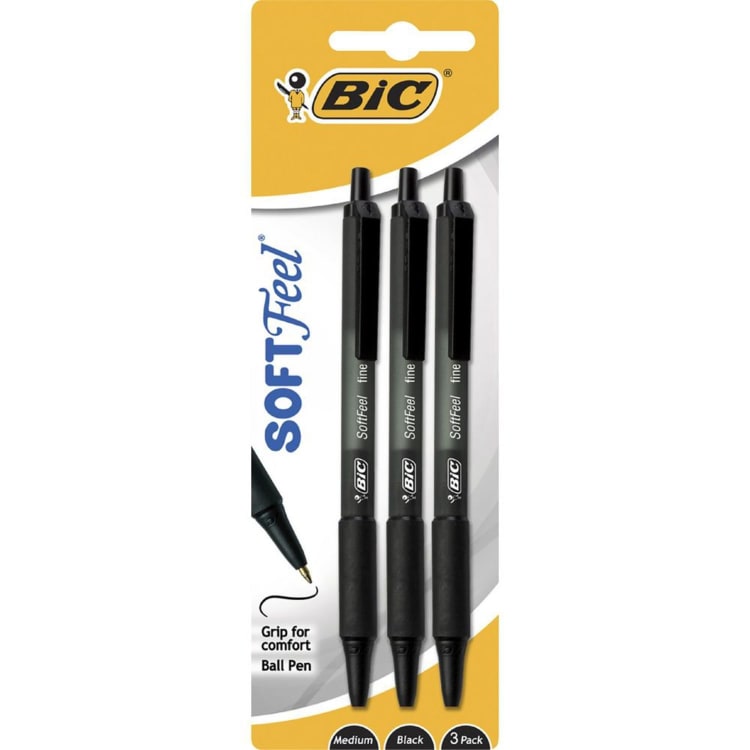 BIC Soft Feel Retractable Black