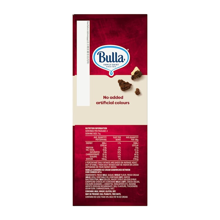 Bulla Creamy Classics Ice Cream Sandwich Vanilla