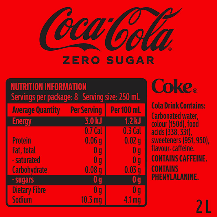 Coca-Cola Zero Sugar Soft Drink Bottle