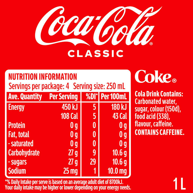 Coca-Cola Classic Soft Drink Bottle