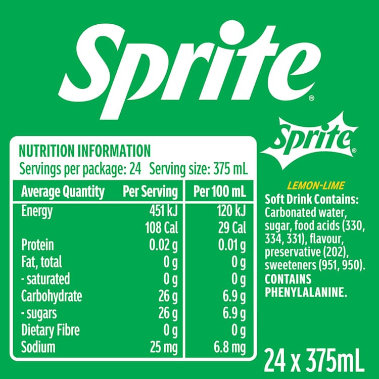 Sprite Lemonade Soft Drink Multipack Cans