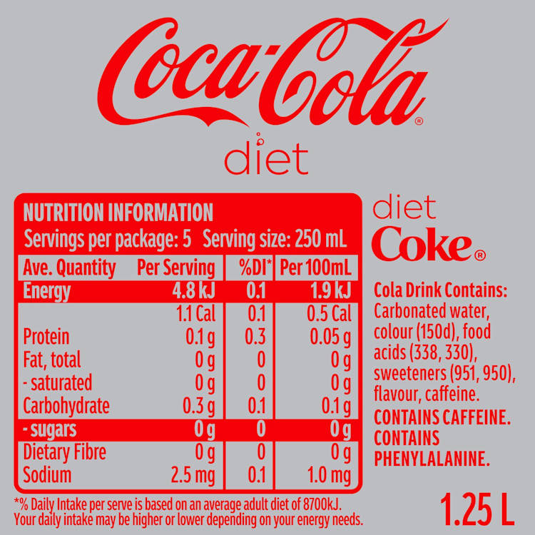 Diet Coca-Cola Soft Drink Bottle