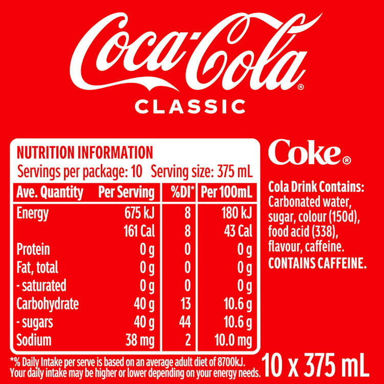 Coca-Cola Classic Soft Drink Multipack Cans